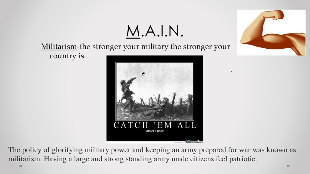 WWI-the Great War In Europe, military buildup, nationalistic ...